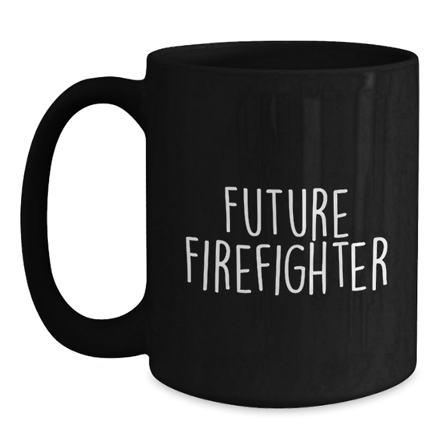 Funny Future Firefighter Gifts for Men from Family - Black Coffee Mug - Main