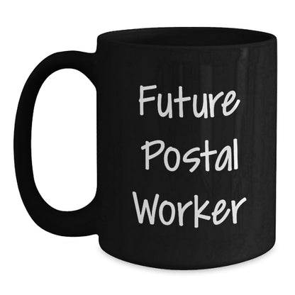 Funny Gifts from Men to Postal Worker Friends, Unique Christmas Unique Gifts, Black Coffee Mug for Postal Worker - Main