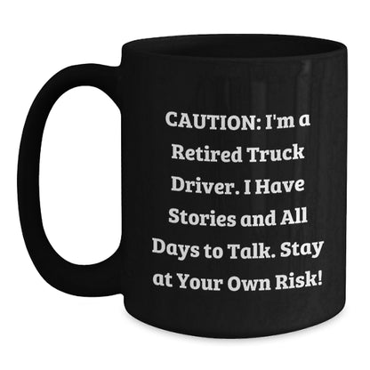 Funny Truck Driver Gifts from Men to Friends - Gifts for Truck Drivers on Christmas - Black Coffee Mug - Main