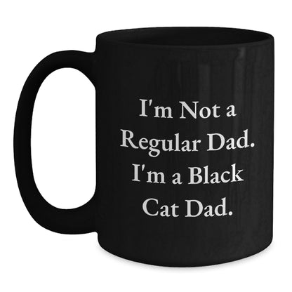 Funny Black Cat Gifts for Black Cat Dad, Unique Black Coffee Mugs for Men, Women, Friends, Coworkers, Family, Gifts from Dad, Gifts for Cat Lover - Main