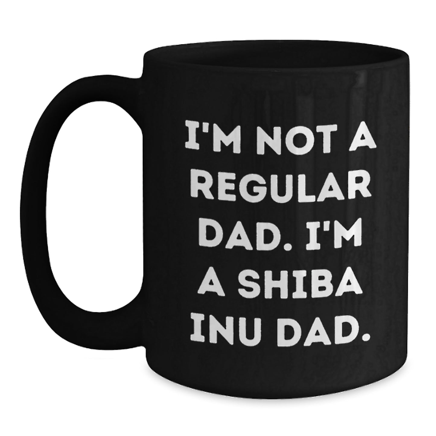 Shiba Inu Dog Lovers Funny Gifts from Dad for Men Shiba Inu Dad Unique Black Coffee Mug - Main