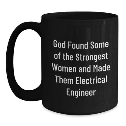 Gifts for Electrical Engineers from Friends, Unique Inspirational Black Coffee Mug, Funny Quote for Christmas - Main