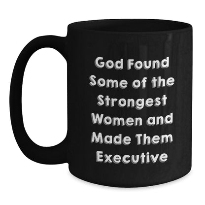 Funny Executive Gifts from Men to Women, Black Coffee Mug for Office Christmas Unique Gifts - Main