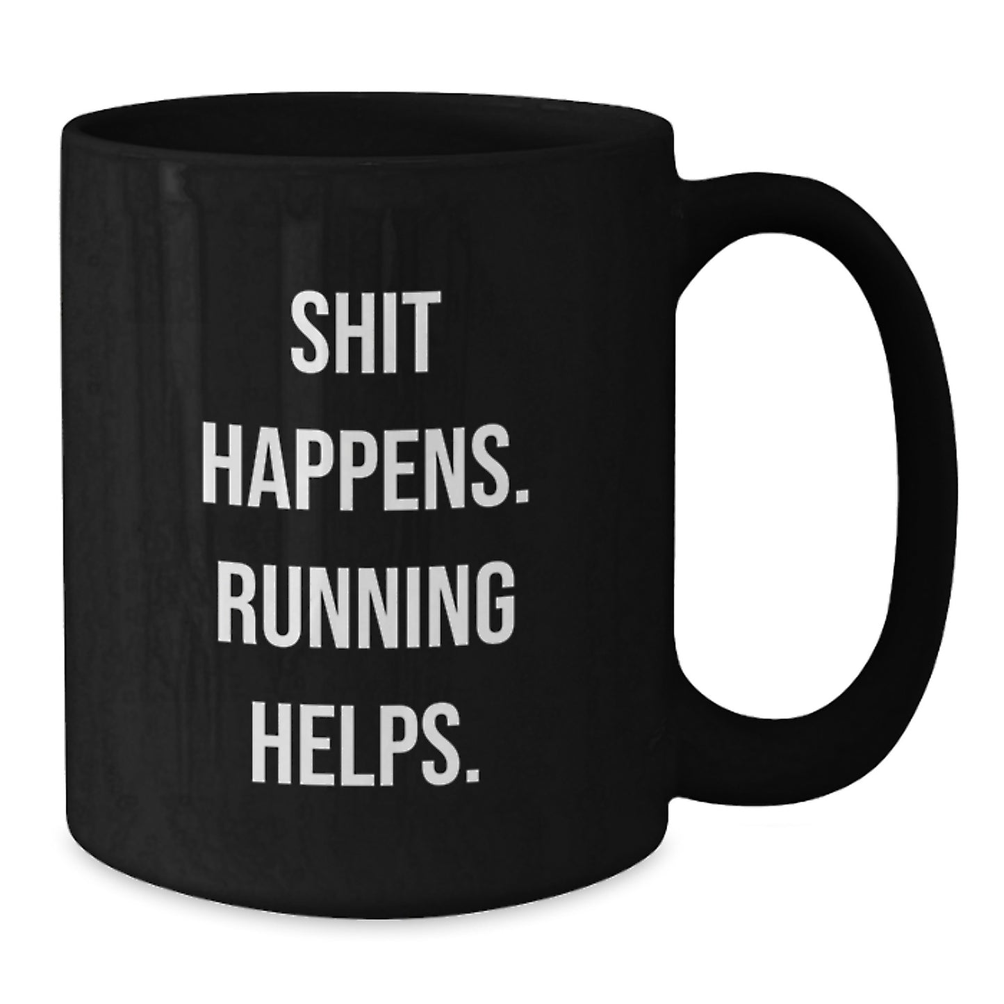 Funny Running Gifts for Men Women Friends Family, Black Coffee Mug with Inspirational Quote, Christmas Unique Presents - Additional