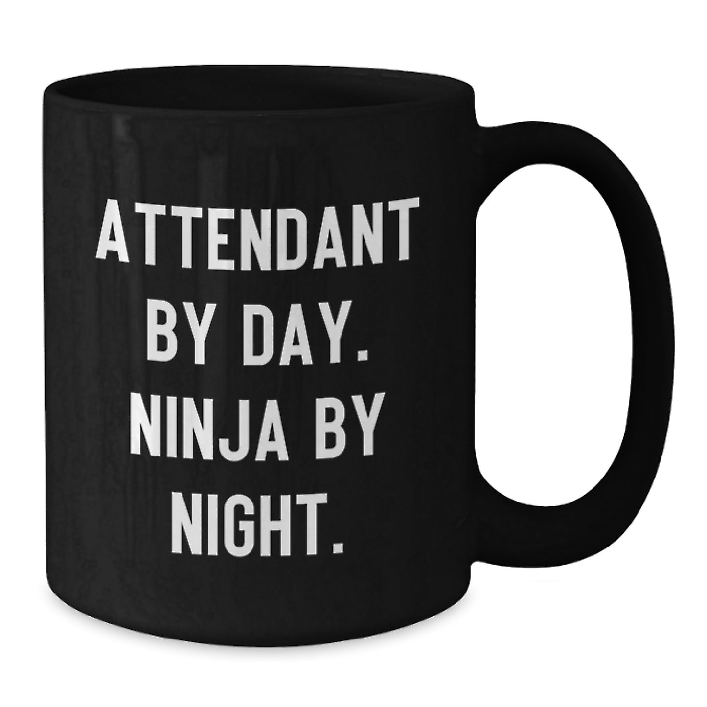 Funny Attendant Black Coffee Mug Gifts from Family, Christmas Unique Gifts for Attendant - Additional