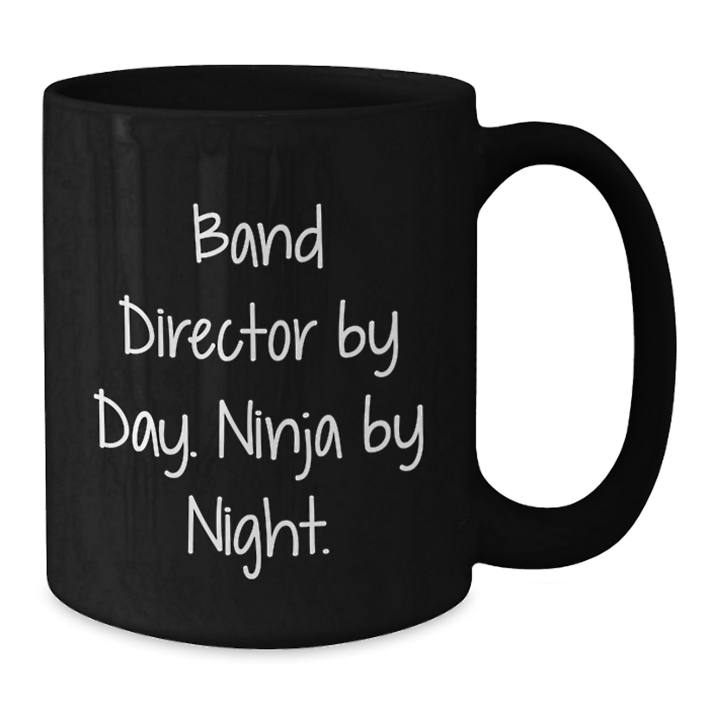 Funny Band Director Gifts from Friends Christmas Unique Gifts for Men Band Director Black Coffee Mug - 'Band Director By Day. Ninja By Night.' - Additional