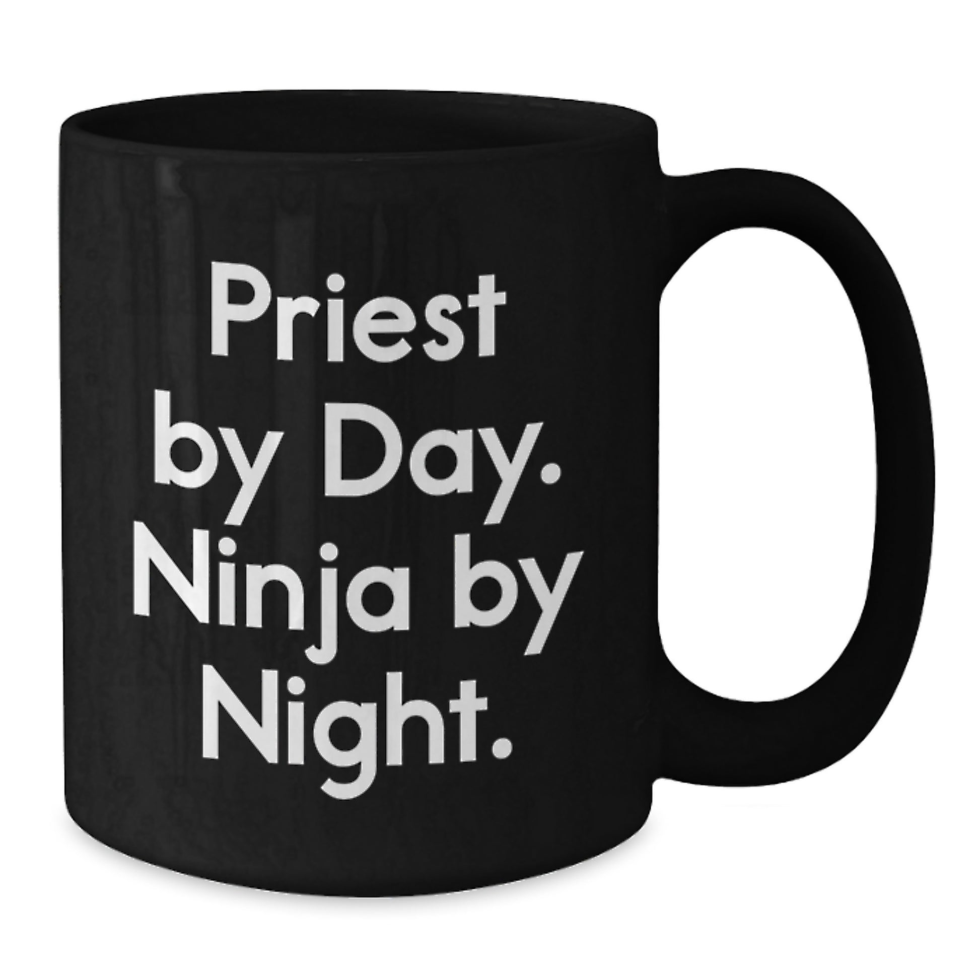 Funny Priest Gifts from Men, Christmas Unique Priest Mugs for Priest By Day. Ninja By Night. - Additional