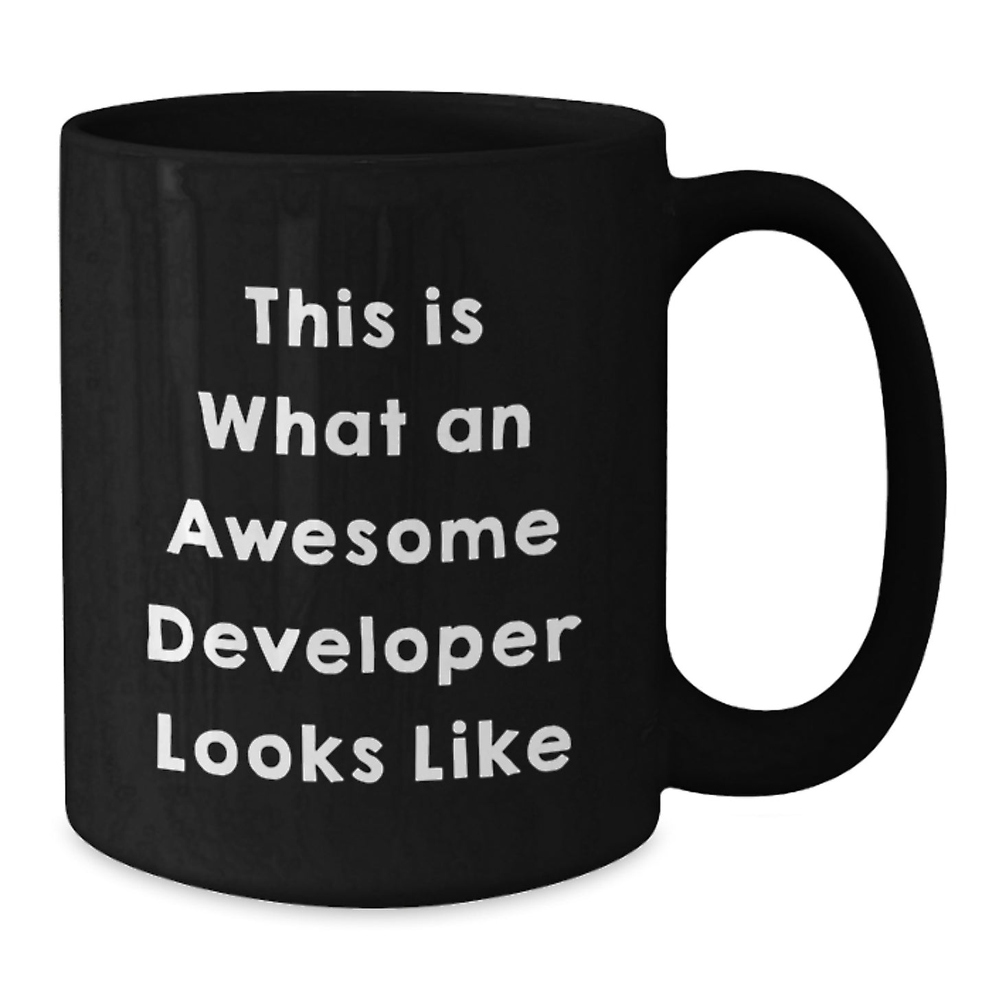 Gifts from Friends for Awesome Developers - 'This Is What An Awesome Developer Looks Like' Funny Black Coffee Mug Christmas Unique Gifts - Additional
