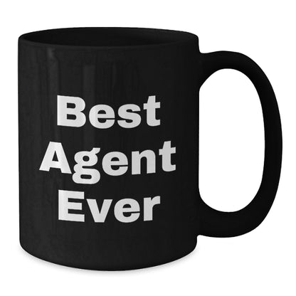 Funny Agent Gifts from Friends to Best Agent Ever Black Coffee Mugs 11oz or 15oz Christmas Unique Mugs - Additional