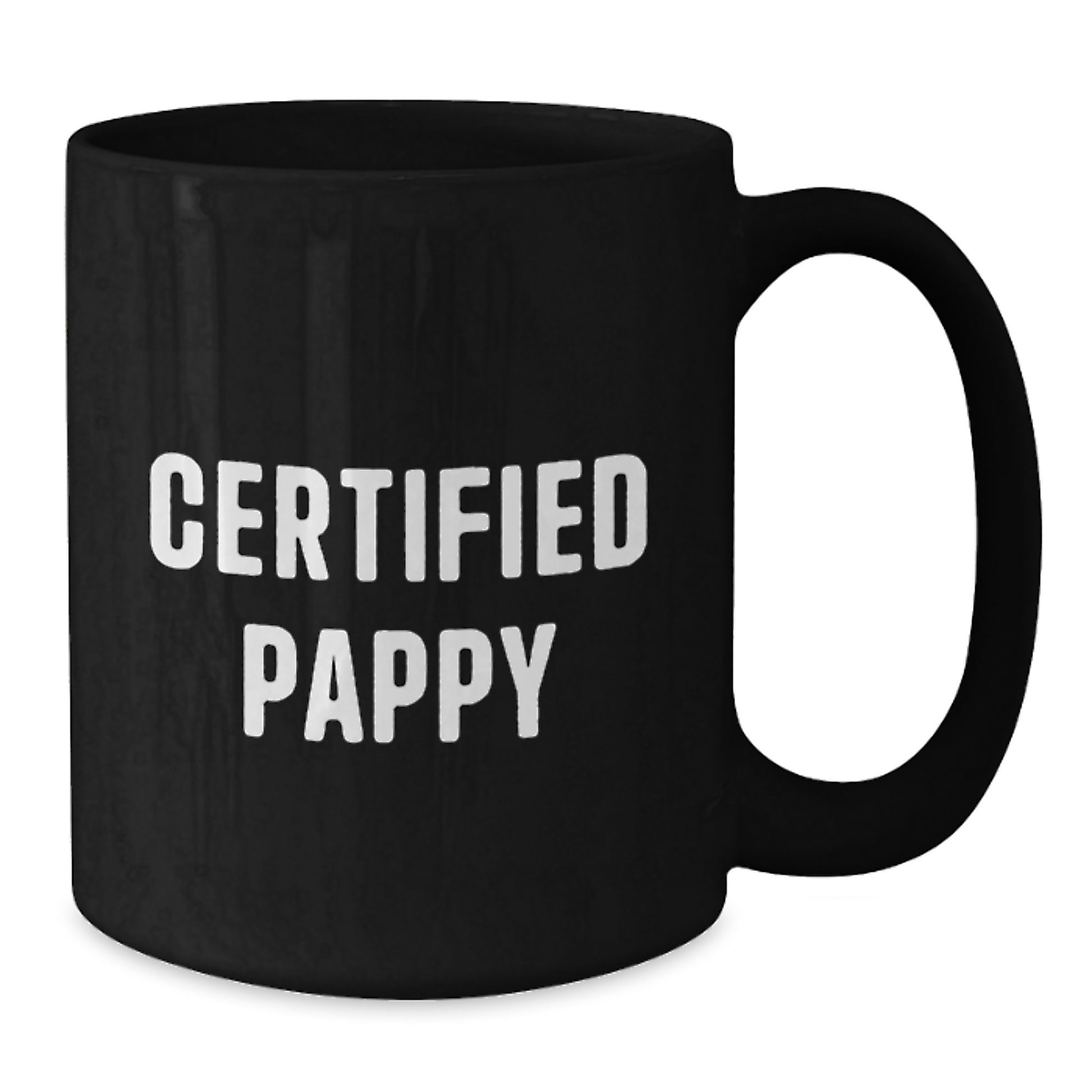 Funny Pappy Gifts for Him, Black Coffee Mug, Certified Pappy Quote, Christmas Unique Presents from Friends, Family, or Coworkers - Additional