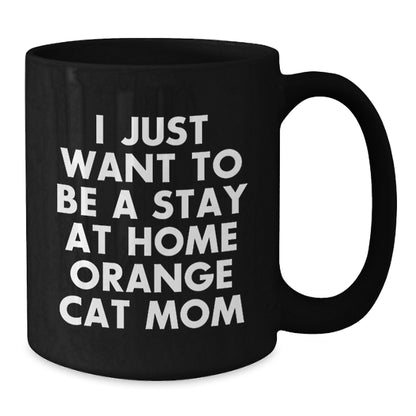 Funny Orange Cat Mom Gifts for Orange Cat Lovers, Black Coffee Mug for Women, Unique Christmas Unique Gifts from Friends to Family - Additional
