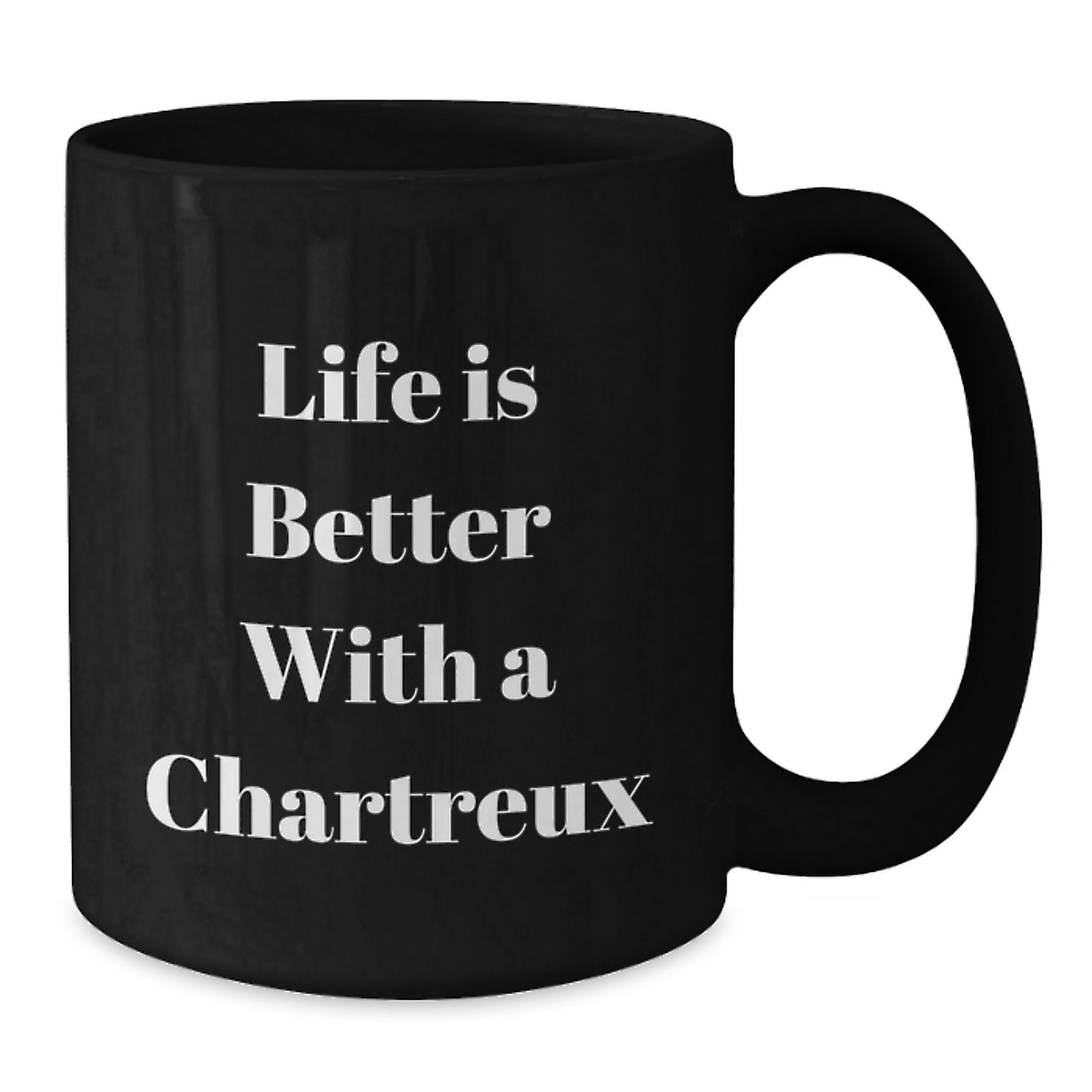 Funny Chartreux Cat Lovers Gifts from Men to Friends, Chartreux Cat Enthusiasts Black Coffee Mug, Life Is Better With A Chartreux, Birthday Unique Gifts - Additional