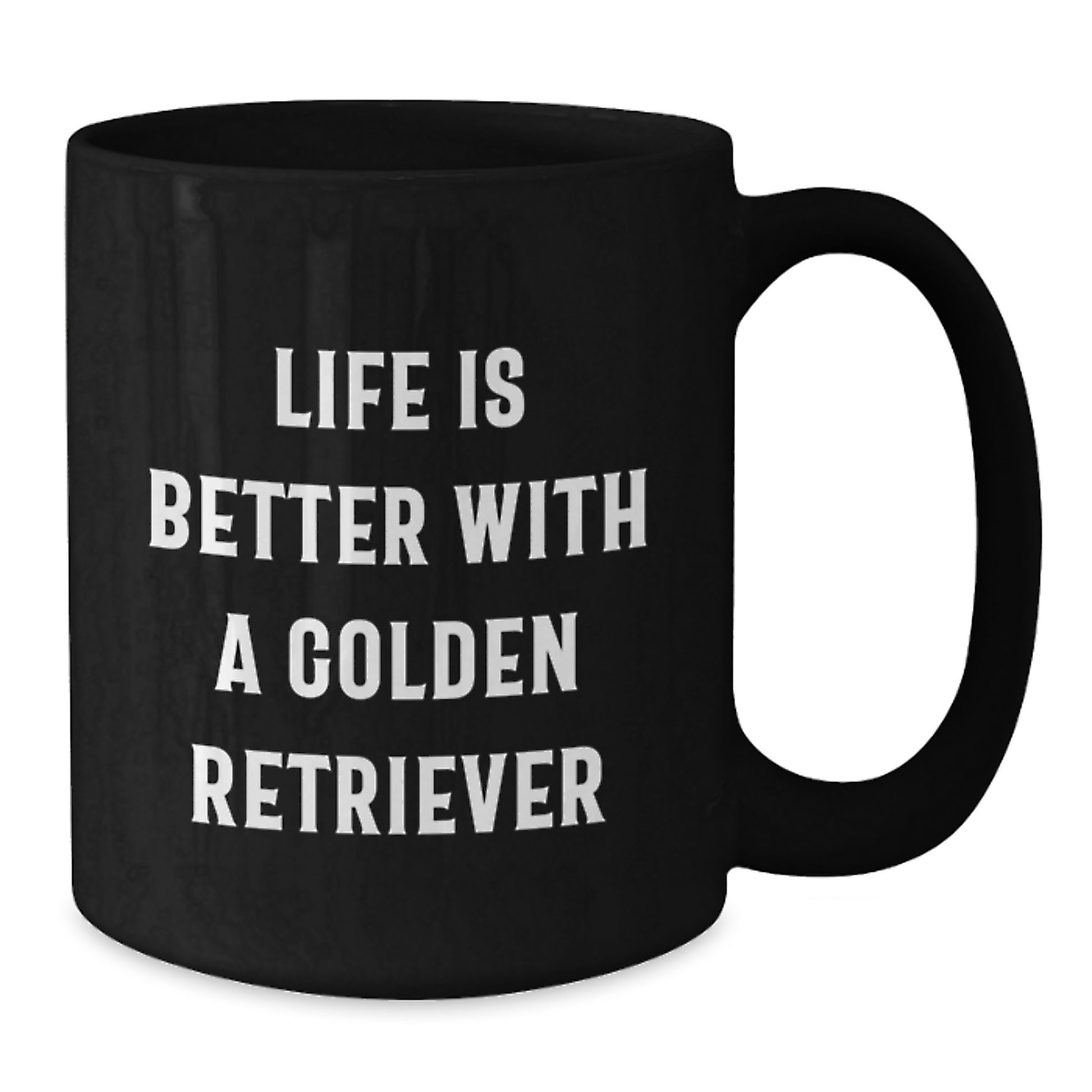 Funny Quote Gifts from Men to Friends for Golden Retriever Dog Lover, Black Coffee Mug Valentine's Unique Gifts - Additional