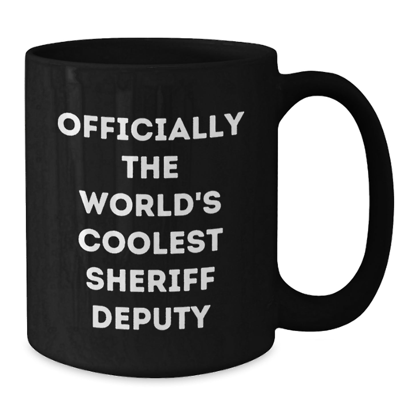 Sheriff Deputy Gifts from Friends, Funny Black Coffee Mug for Sheriff Deputy, Officially The World's Coolest Sheriff Deputy Christmas Unique Gifts for Men - Additional