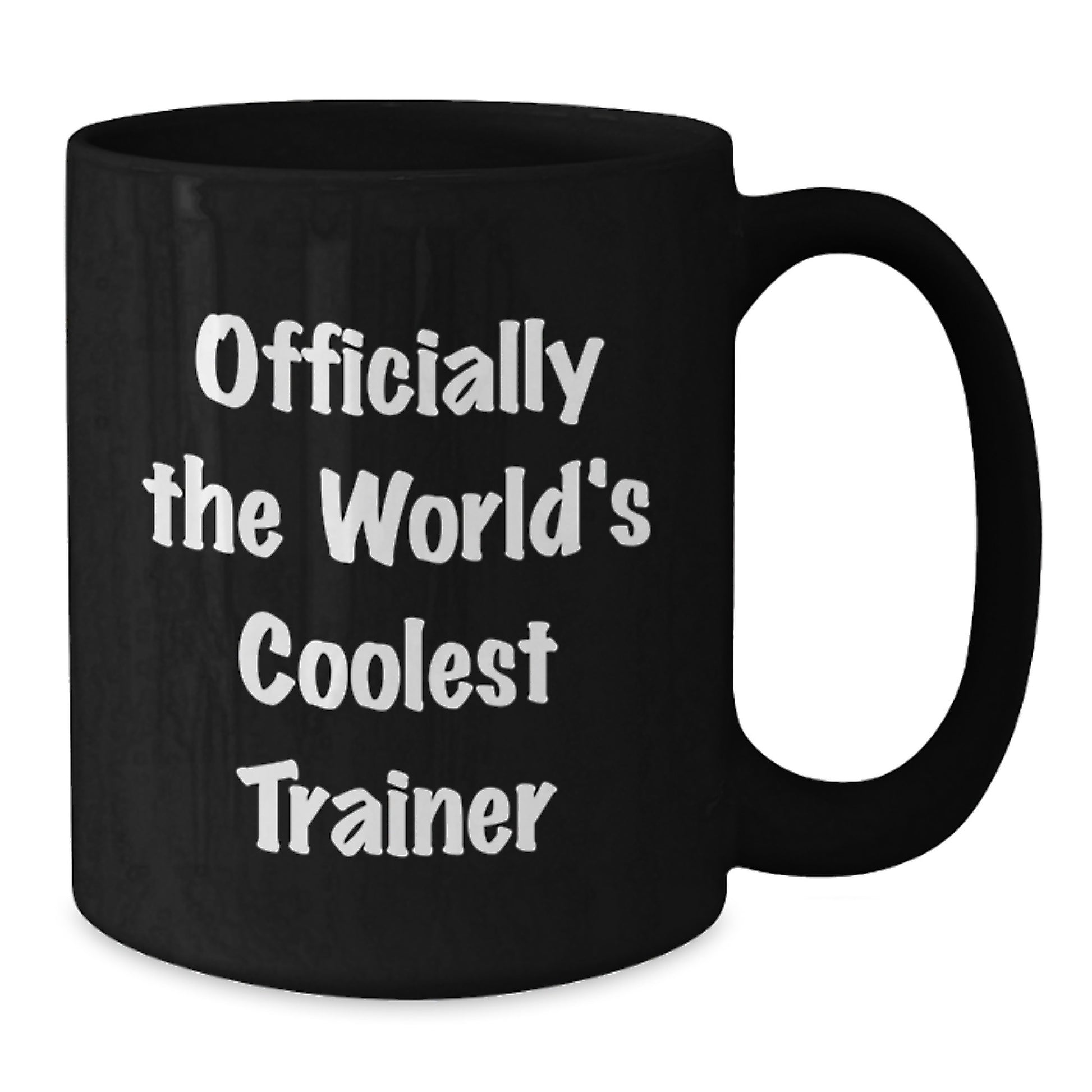 Funny Trainer Gifts from Men to Trainer Friends, Black Coffee Mugs with Inspirational Quotes, Christmas Unique Gifts for Trainers, Officially The World's Coolest Trainer Mug - Additional
