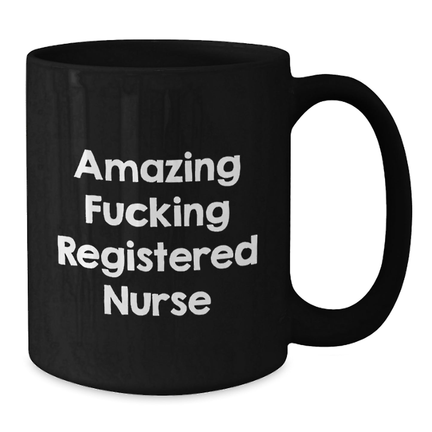 Funny Registered Nurse Gifts from Men to Friends, Unique Christmas Unique Gifts for Registered Nurses, Black Coffee Mug with Amazing F--king Registered Nurse Quote - Additional