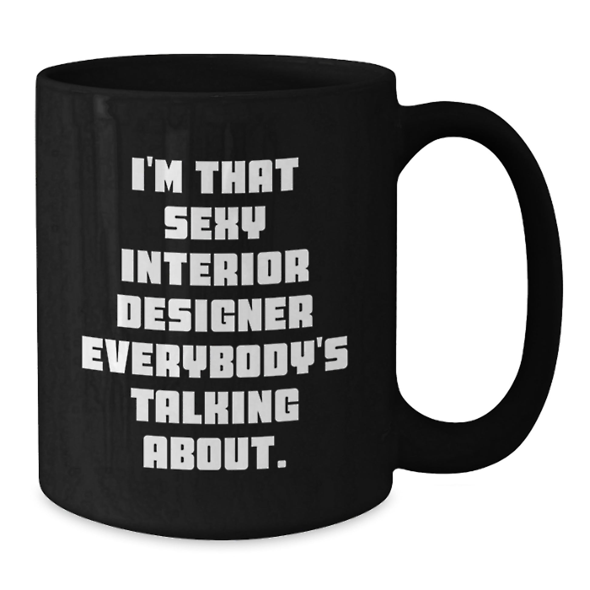 Funny Interior Designer Black Coffee Mug Gifts for Interior Designer Friends from Family Christmas Unique Presents - Additional