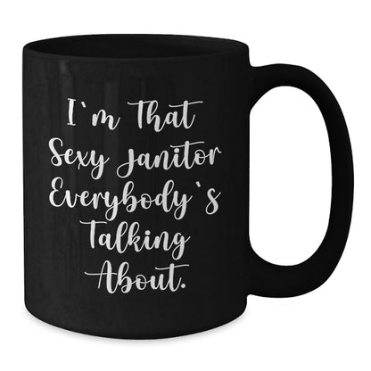 Funny Janitor Gifts Christmas Unique Mugs Black Coffee Quotes from Best Friends for Men - Additional
