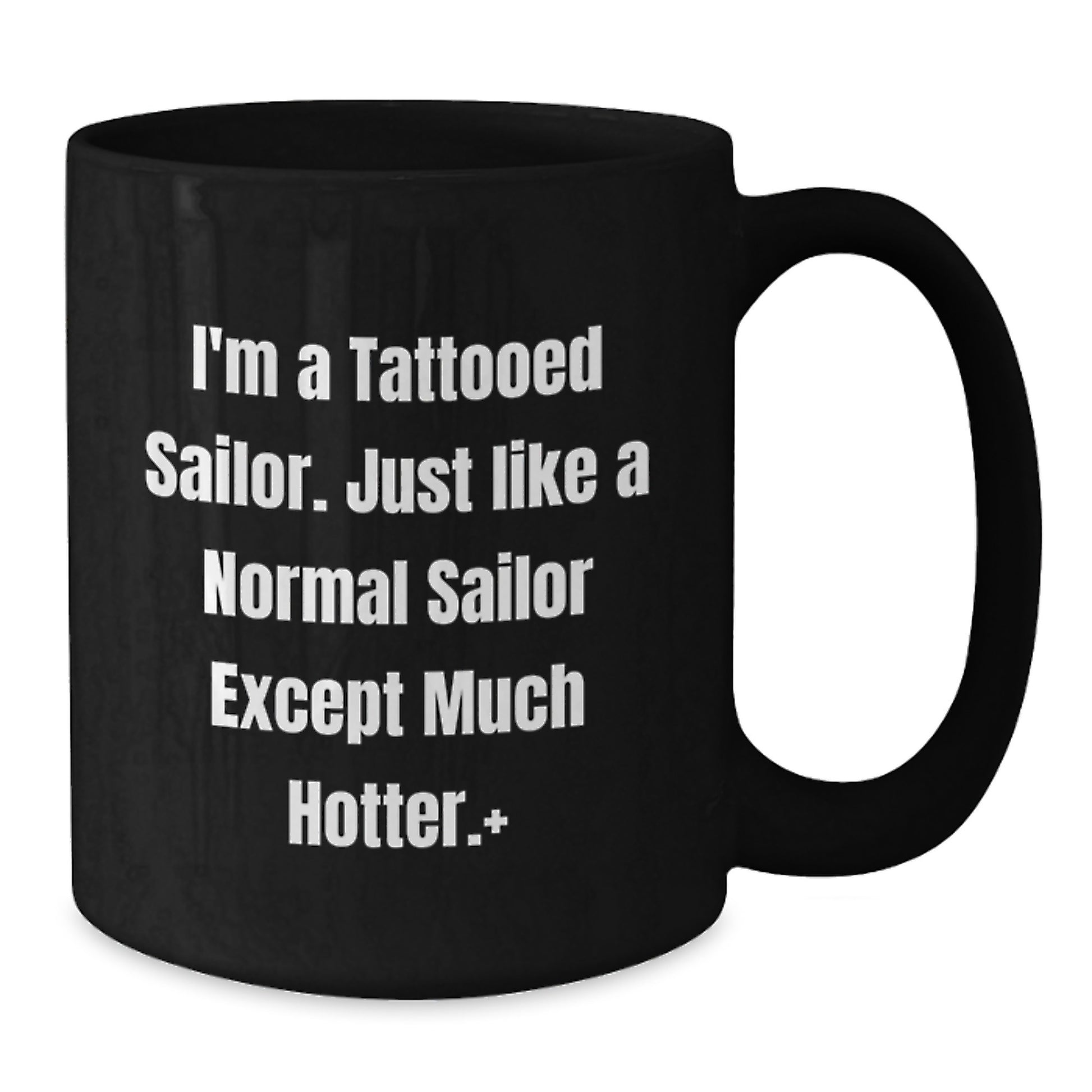 Funny Sailor Black Coffee Mug Gifts from Men Friends Gift Baskets for Christmas Unique Presents - Additional