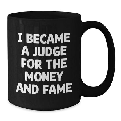 Funny Judge Gifts, Black Coffee Mug for Christmas Unique Presents, Gifts from Friends for Judge - Additional