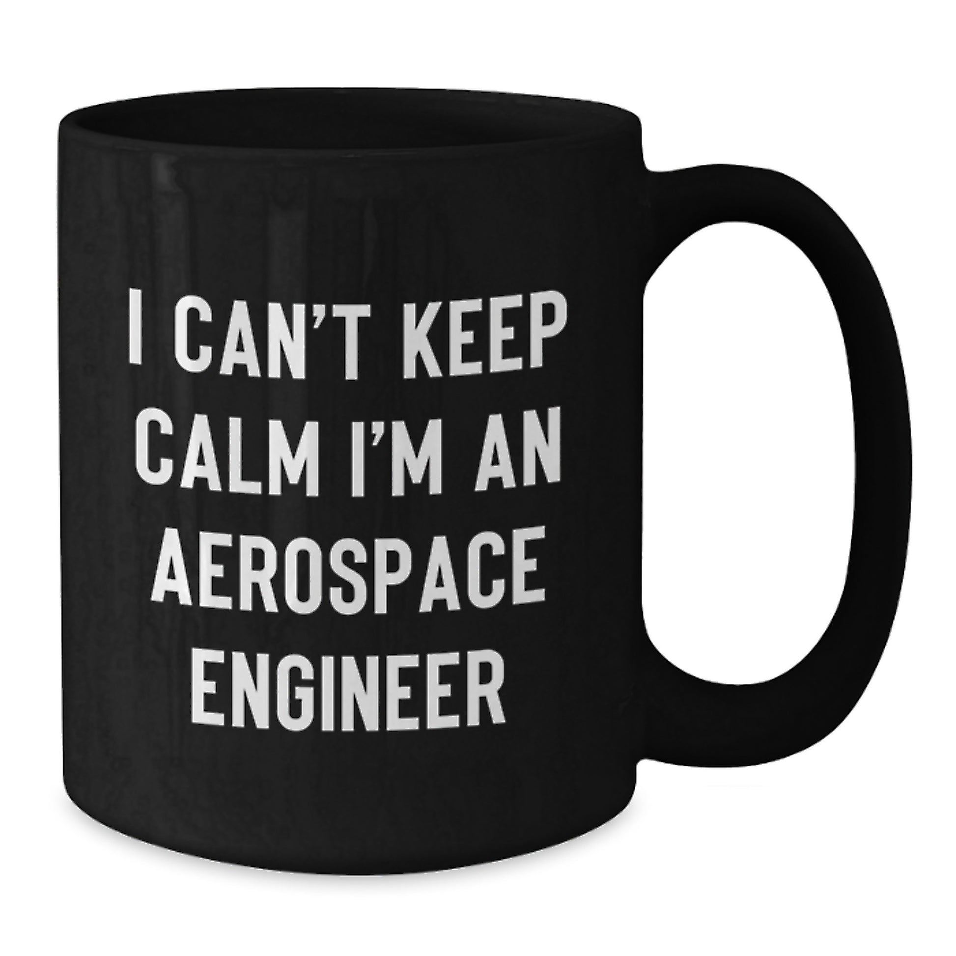 Funny Aerospace Engineer Gifts from Friends and Family, Christmas Unique Mugs for Men Women Coworkers, Black Coffee Mug with I Can't Keep Calm I'm An Aerospace Engineer Quote - Additional