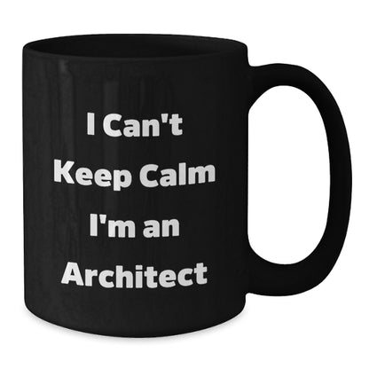 Funny Architect Gifts from Men to Women Friends or Family as Unique Christmas Unique Gifts for Architect or Architecture Enthusiasts, Black Coffee Mug, I'm An Architect - Additional