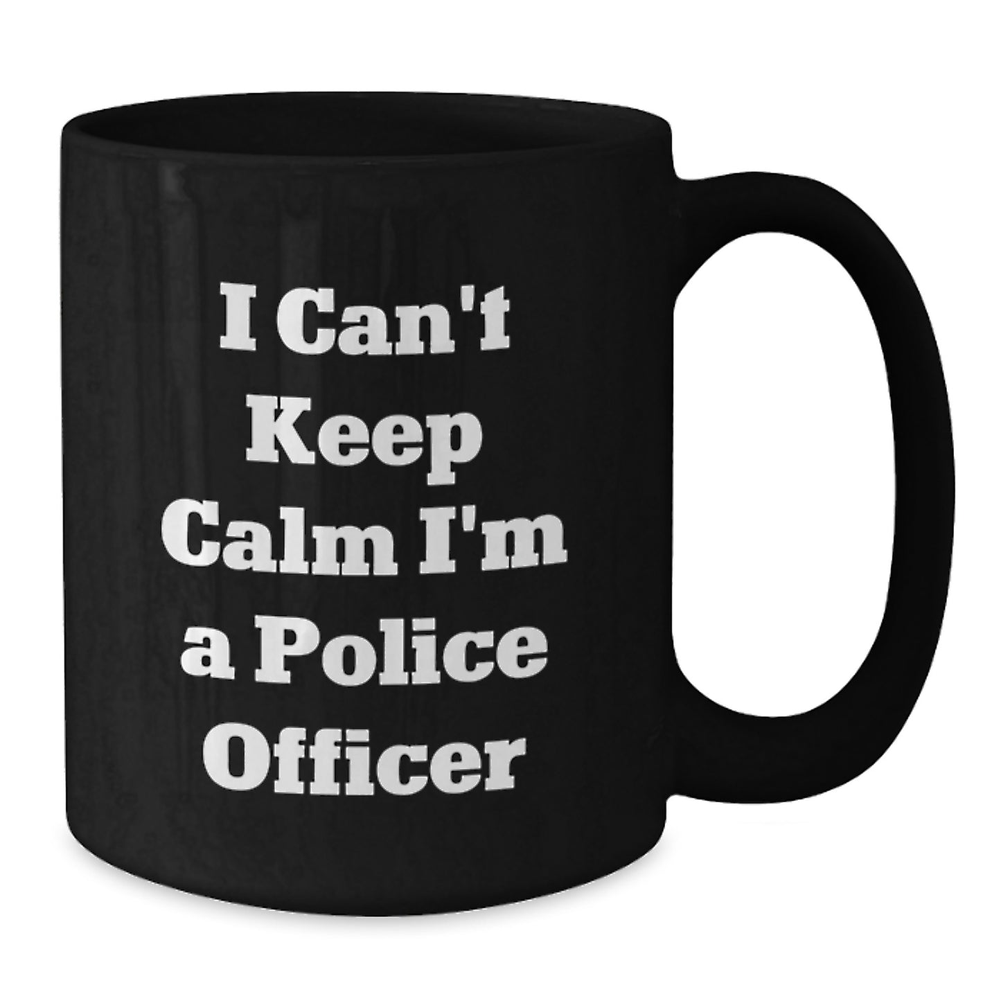Funny Police Officer Gifts for Men - I'm a Police Officer Black Coffee Mug, Perfect for Christmas Unique Gifts from Family Friends Coworkers - Additional