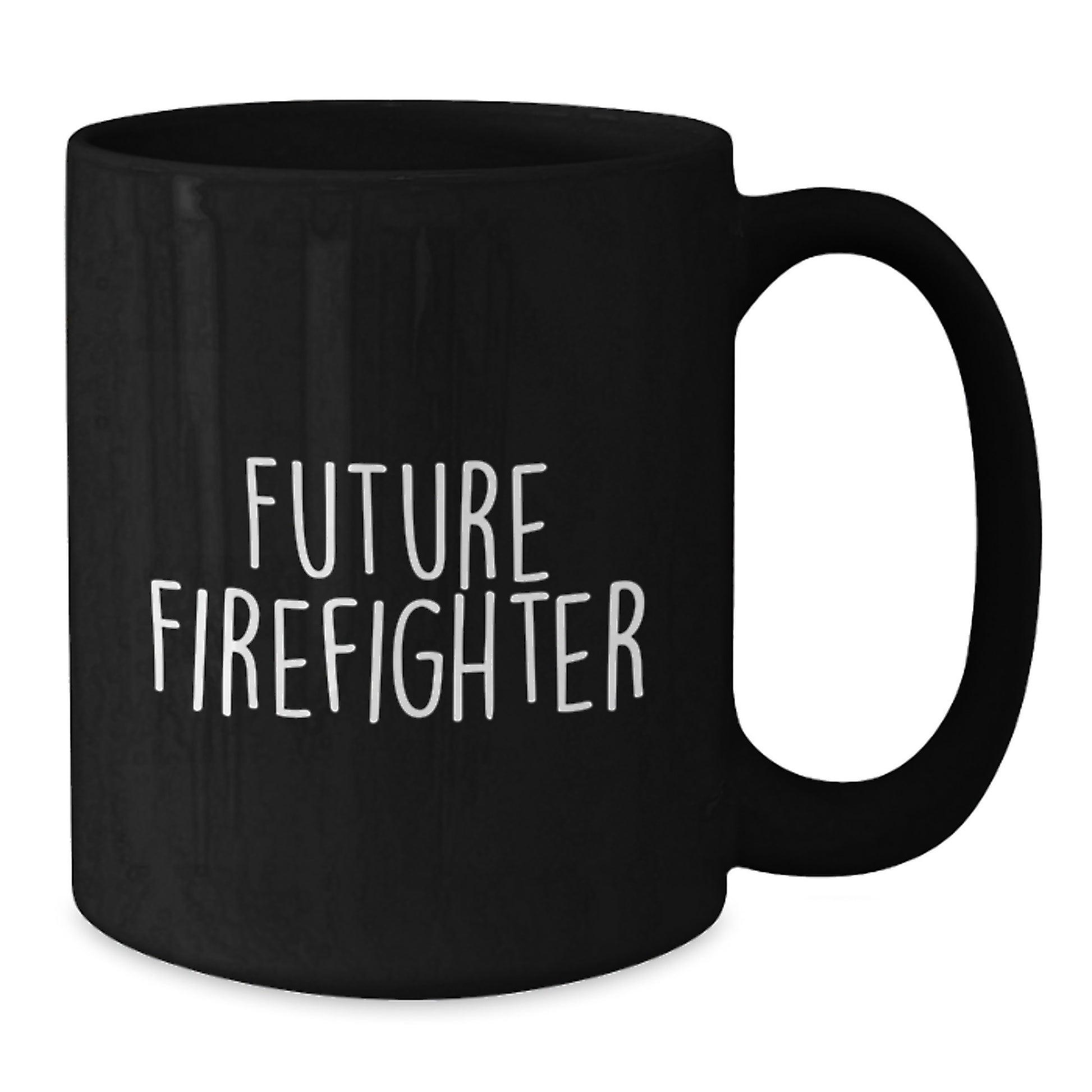Funny Future Firefighter Gifts for Men from Family - Black Coffee Mug - Additional
