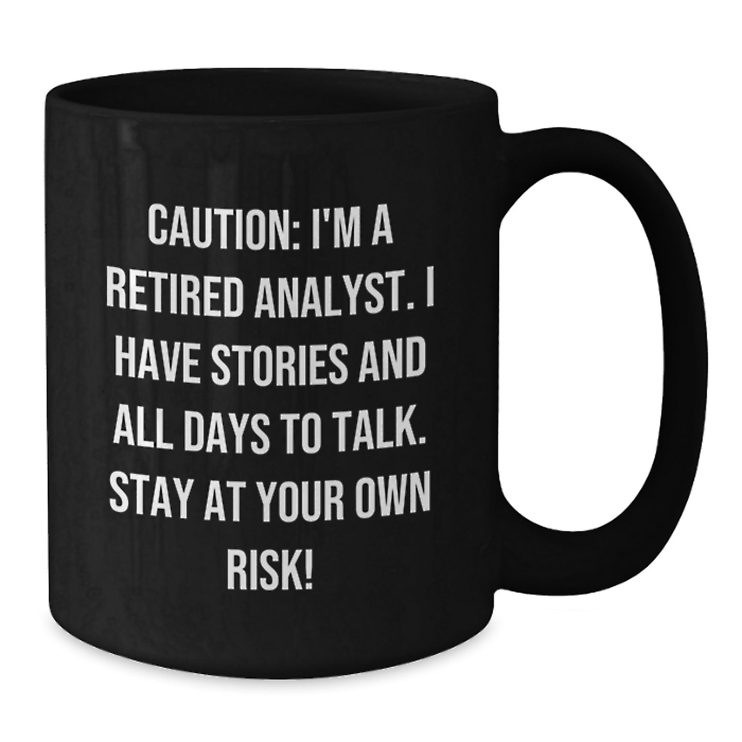Funny Analyst Gifts from Friends to Colleagues, Black Coffee Mug, Christmas Unique Presents for Male Female Coworkers - Additional
