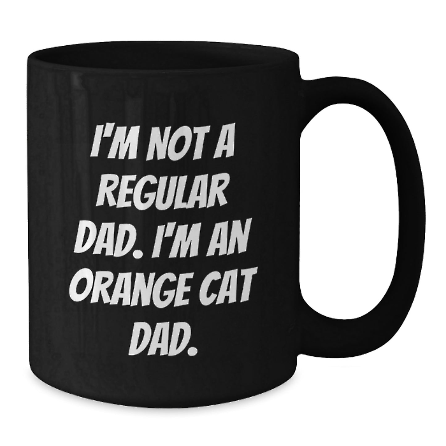 Funny Orange Cat Dad Black Coffee Mugs for Men Gifts from Family Birthday Unique Presents for Orange Cat Lovers - Additional