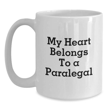 Funny Paralegal Gifts from Men for Women Valentine's Unique Gifts White Ceramic Coffee Mug - Main