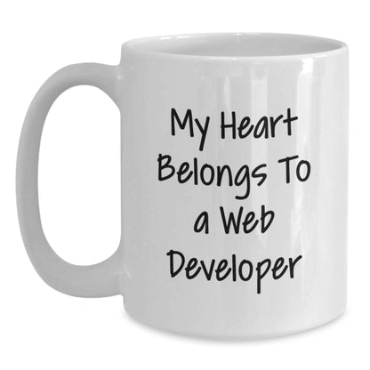 Funny Web Developer White Coffee Mug Gifts from Men to Web Developer Friends - Main