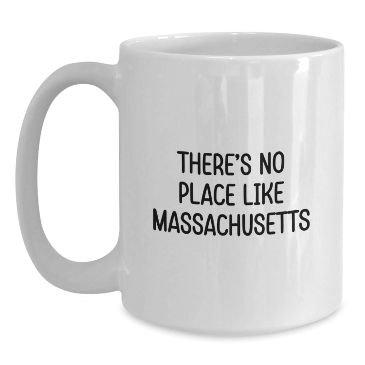 Funny Massachusetts Gifts from Friends to Family Members on Valentine's White Coffee Mug - Main