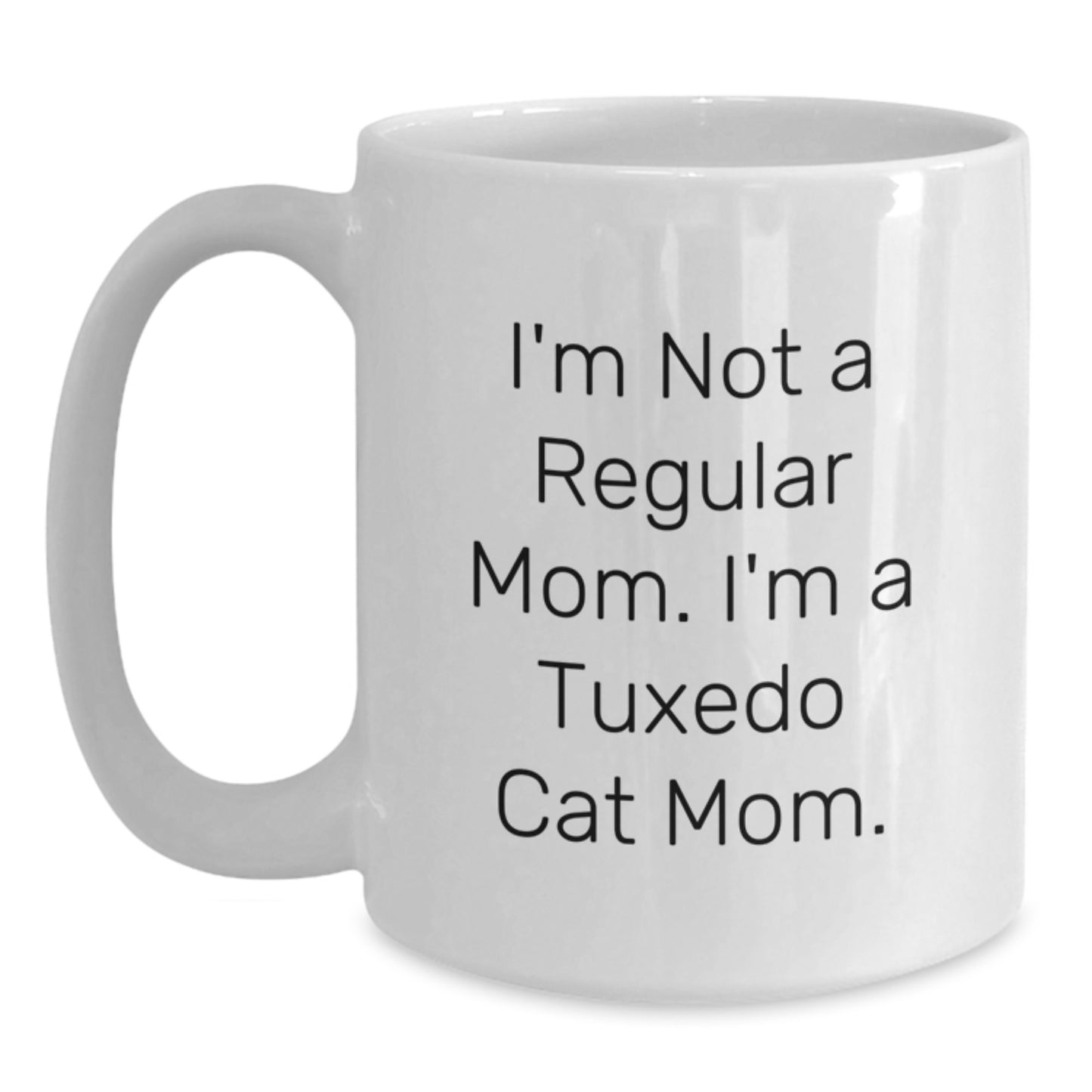 Funny Tuxedo Cat Mom White Coffee Mug Gifts from Friends Family for Valentine's Unique - Main