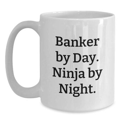 Funny Banker White Coffee Mug Gifts for Men from Coworkers, Perfect for a Christmas Unique Gift Idea - Main
