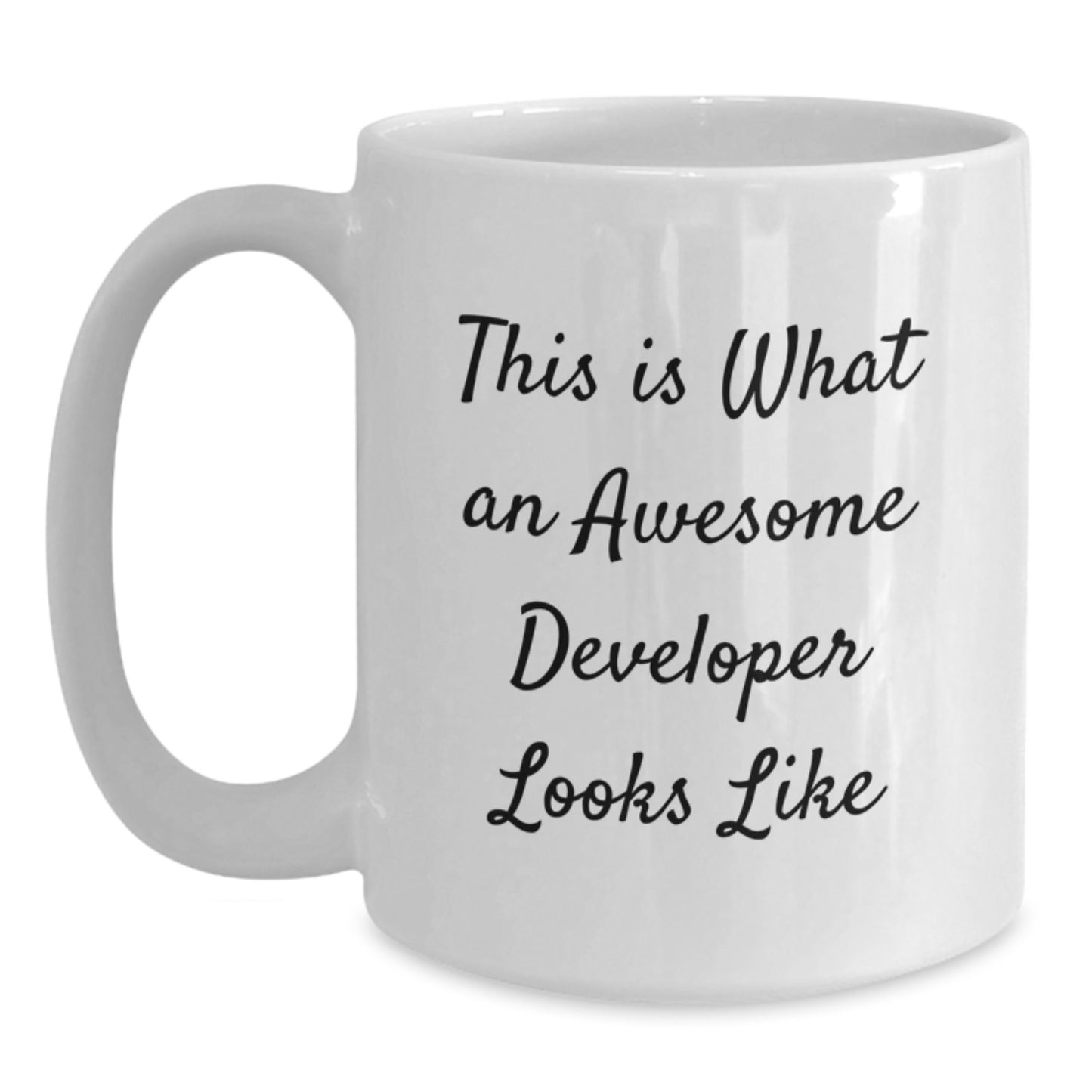 Developer Gifts for Men Funny White Coffee Mug, This Is What An Awesome Developer Looks Like Christmas Unique Gifts from Friends - Main