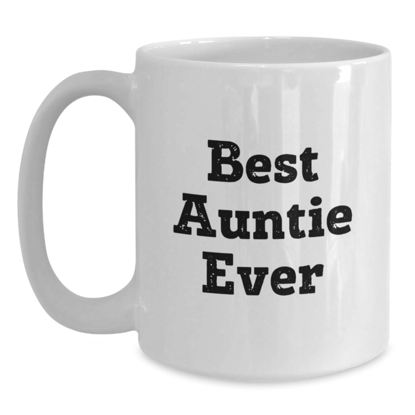 Funny Quirky Best Auntie Ever White Coffee Mug Gifts from Family at Christmas - Main