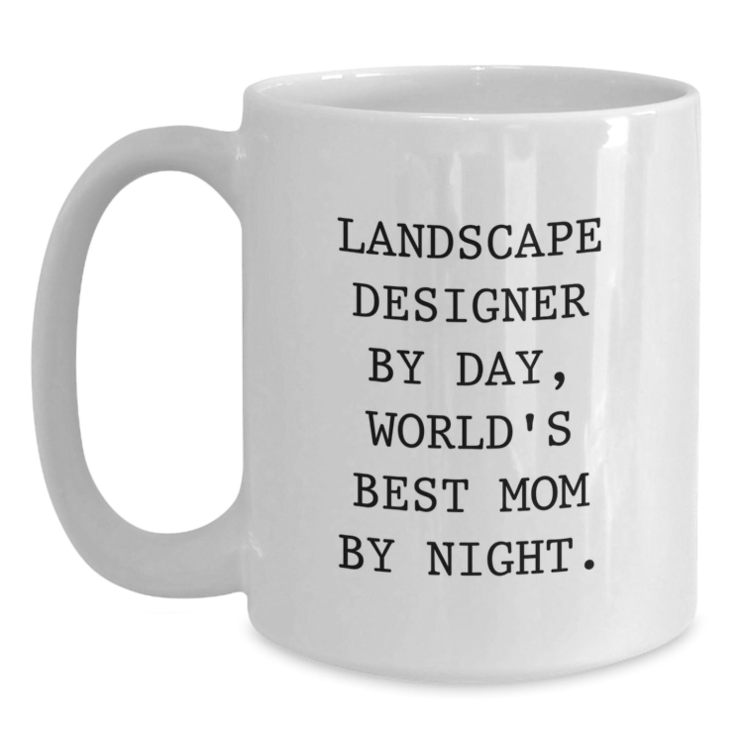 Funny Landscape Designer Gifts from Mom, Unique White Coffee Mugs for Landscape Designers By Day, World's Best Mom By Night Gifts for Christmas - Main