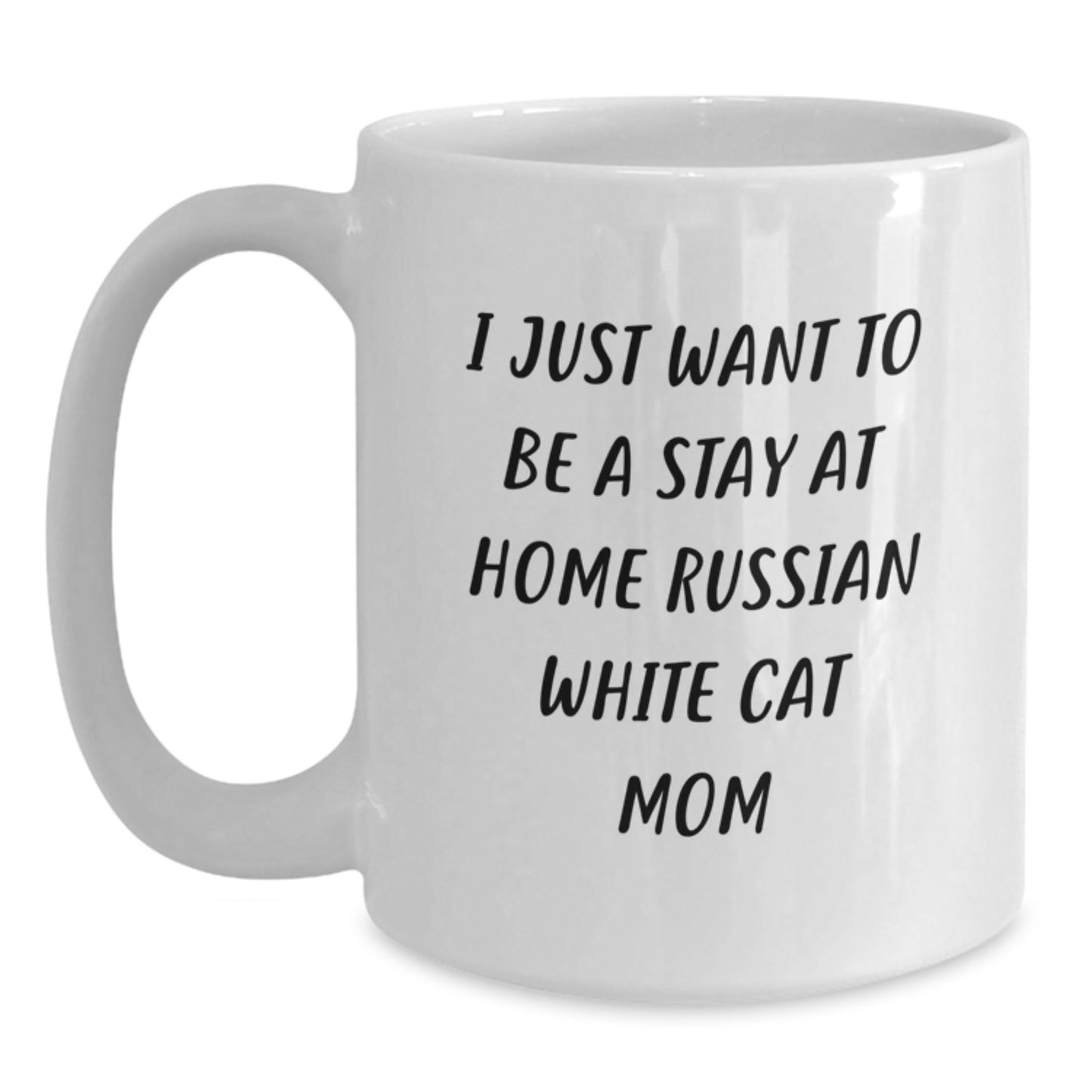 Russian White Cat Lover Gifts from Mom to Daughter - Funny White Coffee Mug for Women - Christmas Unique Gifts for Russian White Cat Enthusiasts - Main