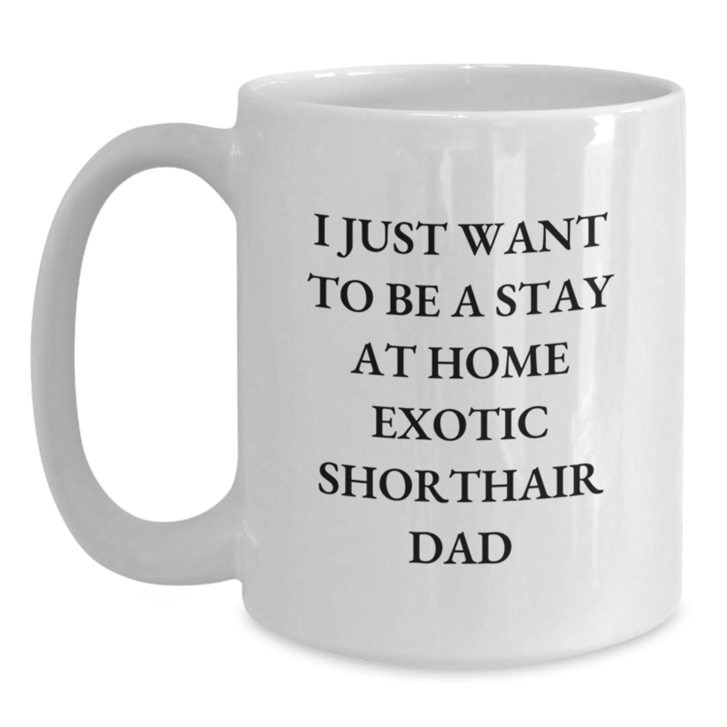 Exotic Shorthair Cat Dad Funny White Coffee Mug Gifts for Men Exotic Shorthair Cat Owners from Dad - Main