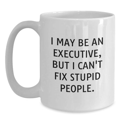 Funny Executive White Coffee Mug Gifts from Friends for Men Women Graduation Unique - Main