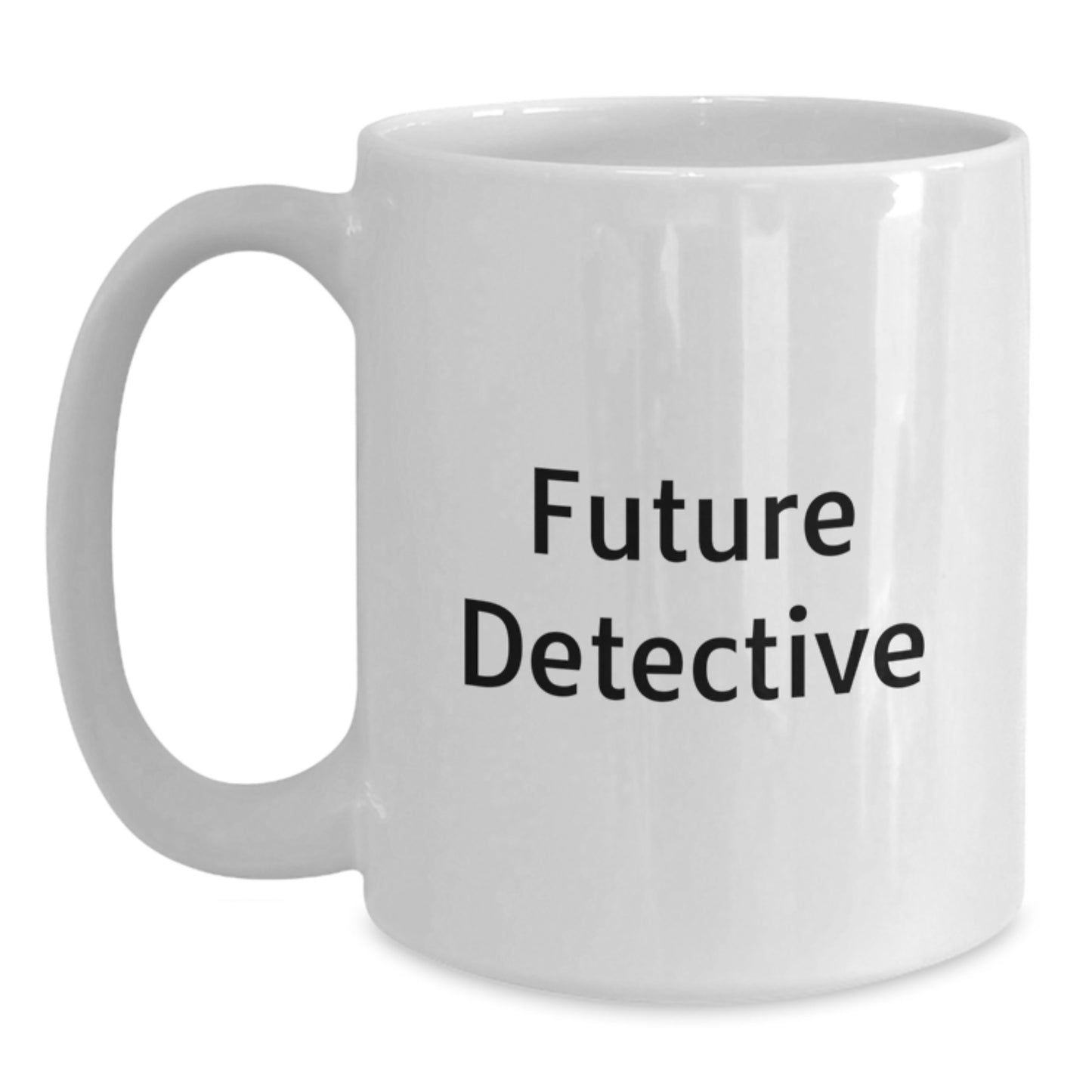 Funny Detective Gifts from Friends for Future Detective White Coffee Mug, Christmas Unique Gifts for Men - Main
