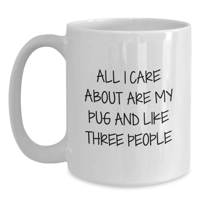 Funny Pug Dog White Coffee Mug Gifts for Pug Lovers, Birthday Unique Gifts from Friends, Pug Dog Enthusiasts - Main