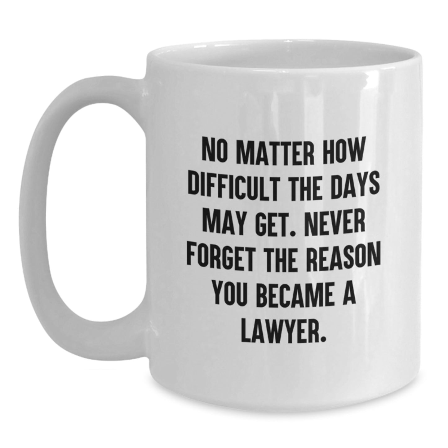 Funny Lawyer Gift Mug, Inspirational White Coffee Mug, Christmas Unique Gifts from Friends to Lawyer, Never Forget You Became a Lawyer - Main