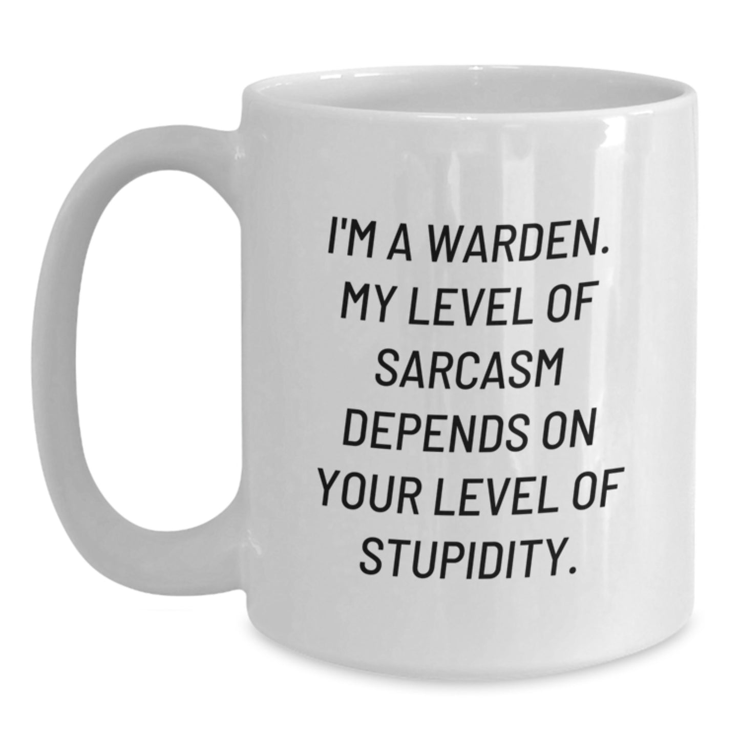 Merry Christmas Unique Warden Gifts for Men from Friends - Funny White Coffee Mug 15oz - Main