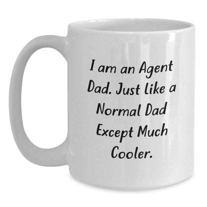 Funny Agent Dad Gifts, Valentine's Unique White Coffee Mugs for Agent Men, Gifts from Dad to Agent - Main