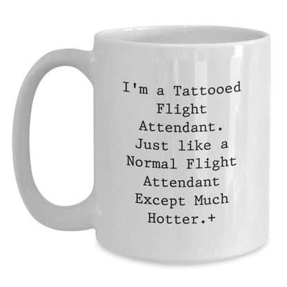 Flight Attendant Gifts from Men, Women, Friends, Coworkers for Flight Attendant, Women, Men - Funny White Coffee Mug, Unique Christmas Unique Gifts - Main