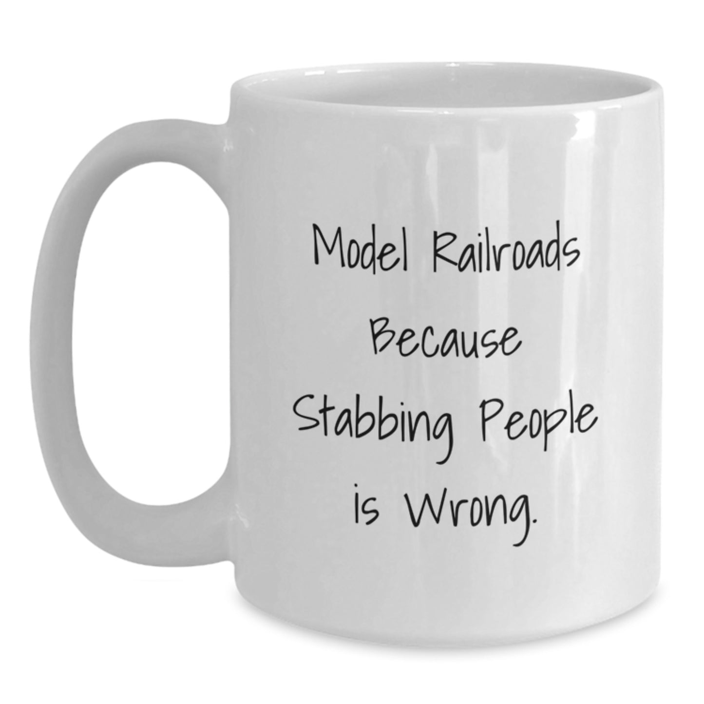 Funny Model Railroads Enthusiasts Gifts from Friends for Christmas Unique Model Railroads Lovers White Coffee Mugs - Main