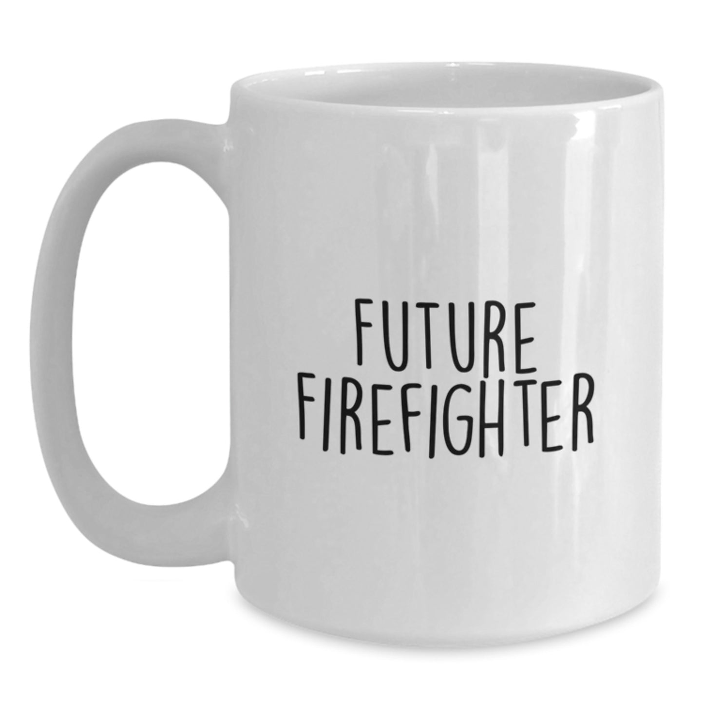Funny Firefighter Gifts for Men from Daughter - White Coffee Mug - Future Firefighter Inscription - Unique Christmas Memorable Presents - Main