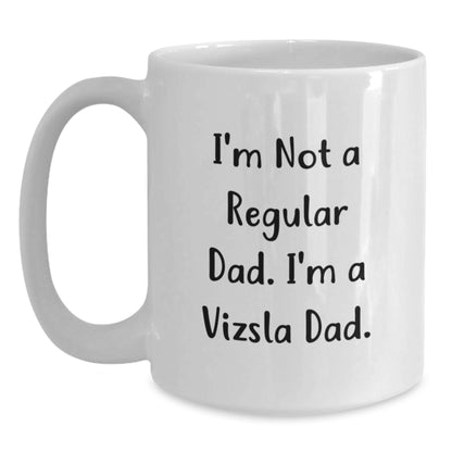 Funny Vizsla Dad Gifts from Men to Vizsla Dog Lovers, White Coffee Mug for Christmas Unique Gifts - Main